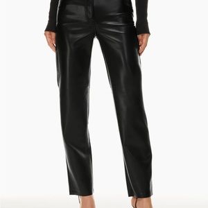 Aritzia Wilfred The Melina Vegan Leather High Rise Straight Leg Pants - Sz 8 NWT